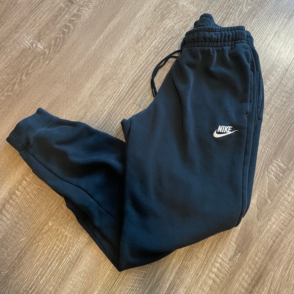 Nike Mens Joggers XS Black Cotton Blend Fleece Fall Sweatpant Activewear Tapered